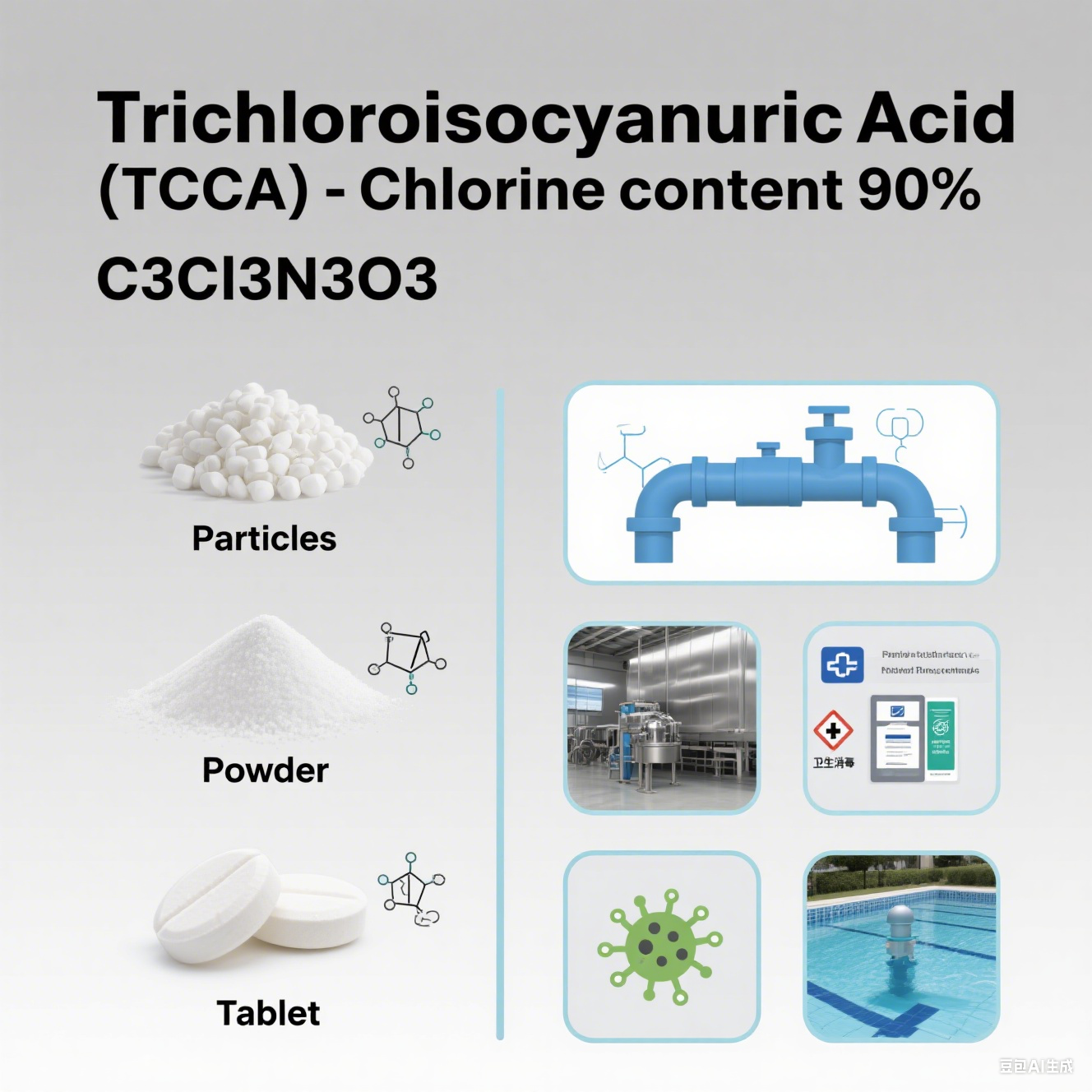 Trichloroisocyanuric Acid: Disinfection efficiency and ease of use